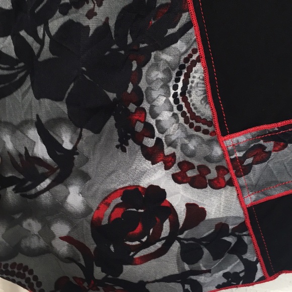 Vex Collection Cowl top black red gray studs! 34 - Picture 9 of 10